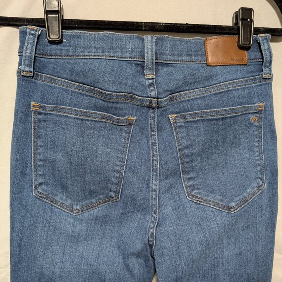 Madewell Medium Wash High Rise 10" RoadTripper Skinny Jeans Exposed Zipper - Picture 5 of 9